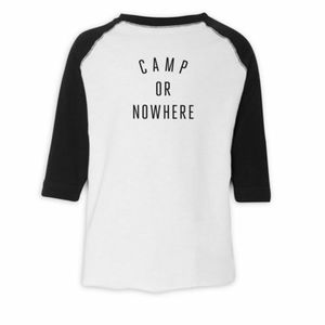 Knowlita Kids Camp or Nowhere Raglan Tee